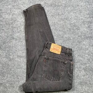 Levi 551 Relaxed Fit Tapered Leg Jeans Mens 33x30 (Meas 31x28) Black Vintage